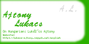 ajtony lukacs business card